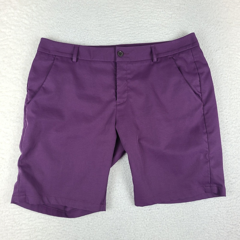 KJUS Chino Shorts Womens 44/2XL Purple Bermuda 9" Inseam Techno Twill Japanese